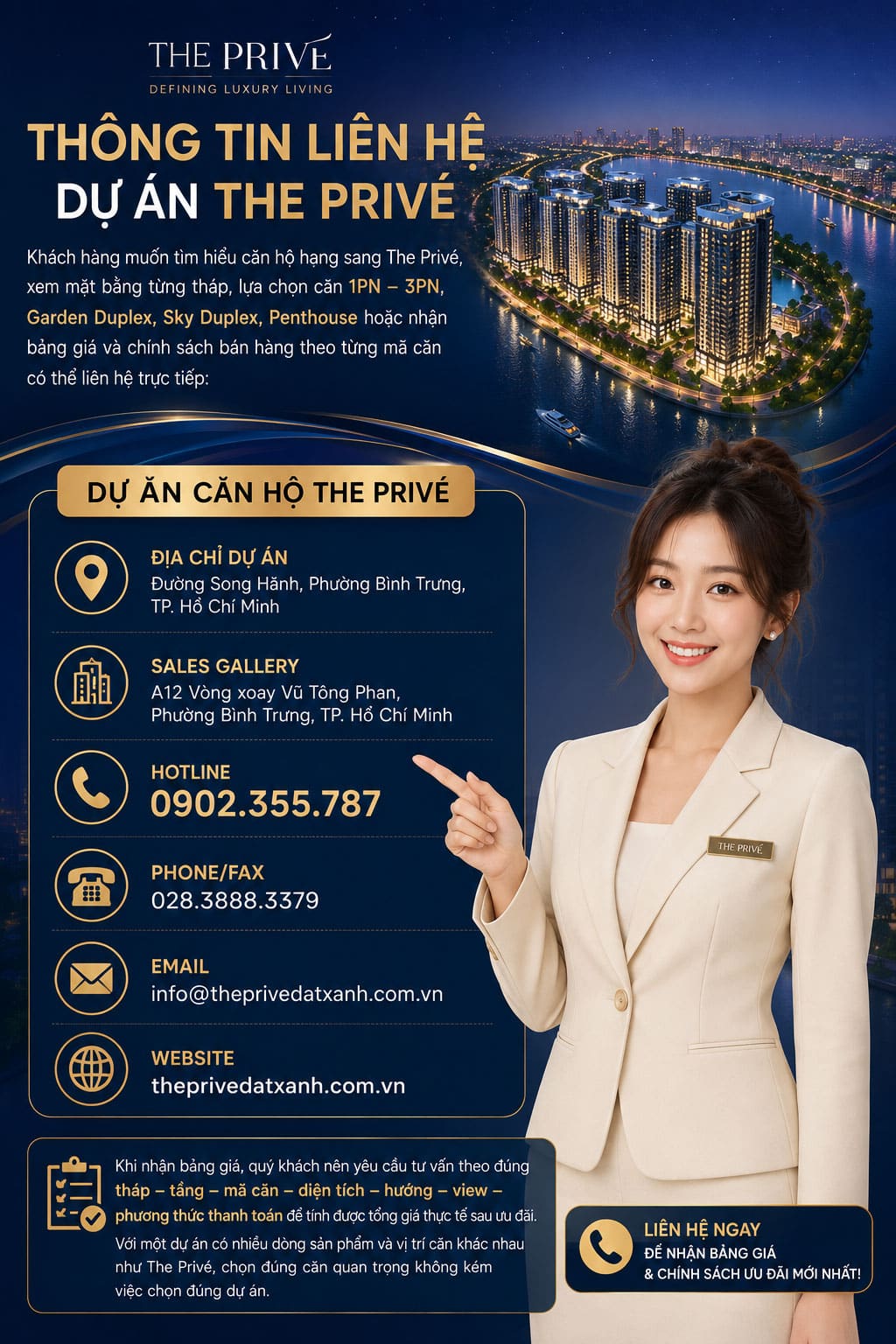 Đăng ký nhận bản đồ tiện ích ngoại khu và thông tin The Privé