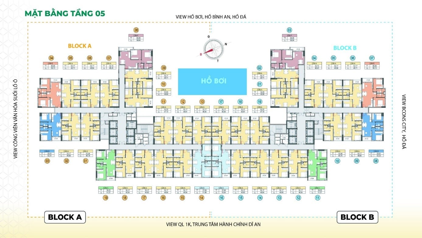 Mặt bằng dự án Bcons Aria